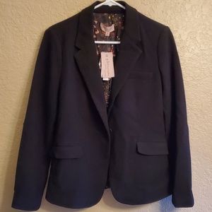 Philosophy Black Petite Blazer Sz 8P Waffle Knit - NWT